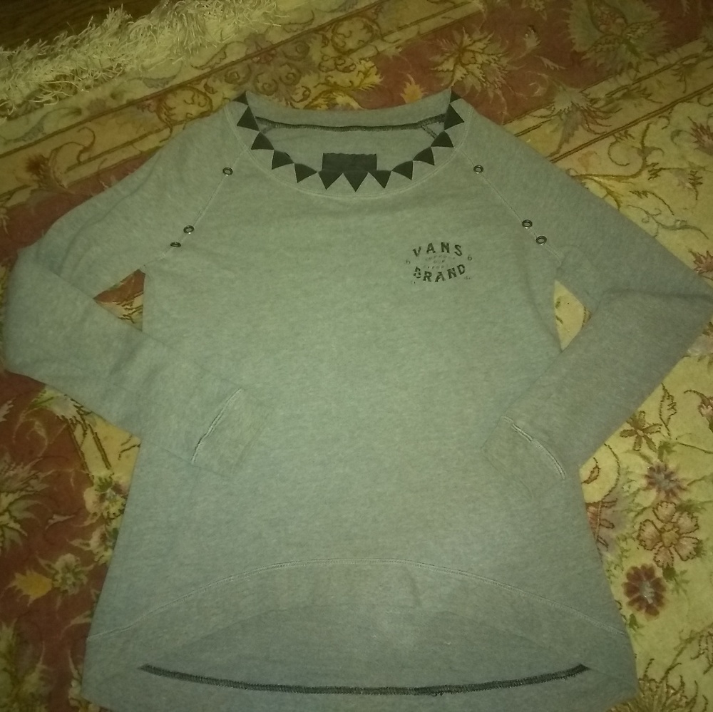 Vans sweater 100% cotton gray and black